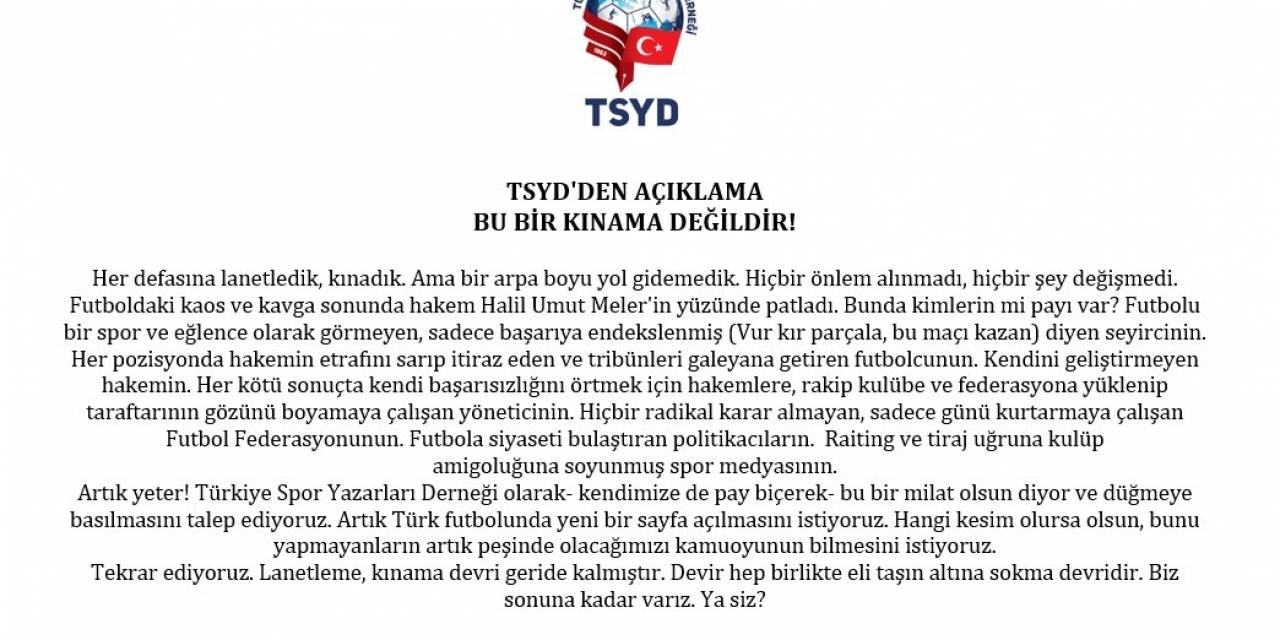Tsyd, Halil Umut Meler’e Yapılan Saldırıyı Kınadı