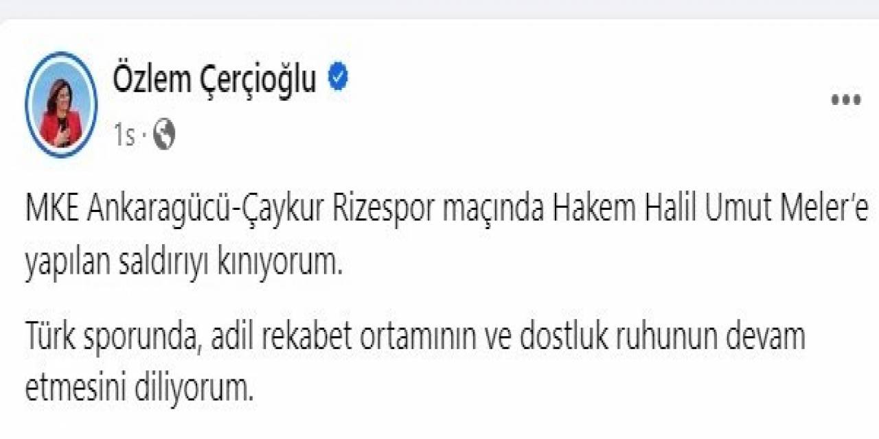 Başkan Çerçioğlu: “Türk Sporunda, Adil Rekabet Ortamının Ve Dostluk Ruhunun Devam Etmesini Diliyorum”