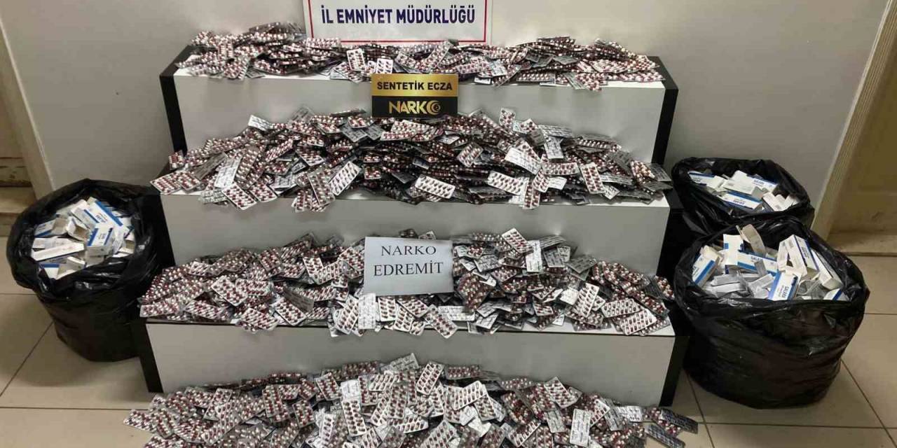 Edremit’te 28 Bin Uyuşturucu Ve Uyarıcı Nitelikli Sentetik Ecza Hap Ele Geçirildi