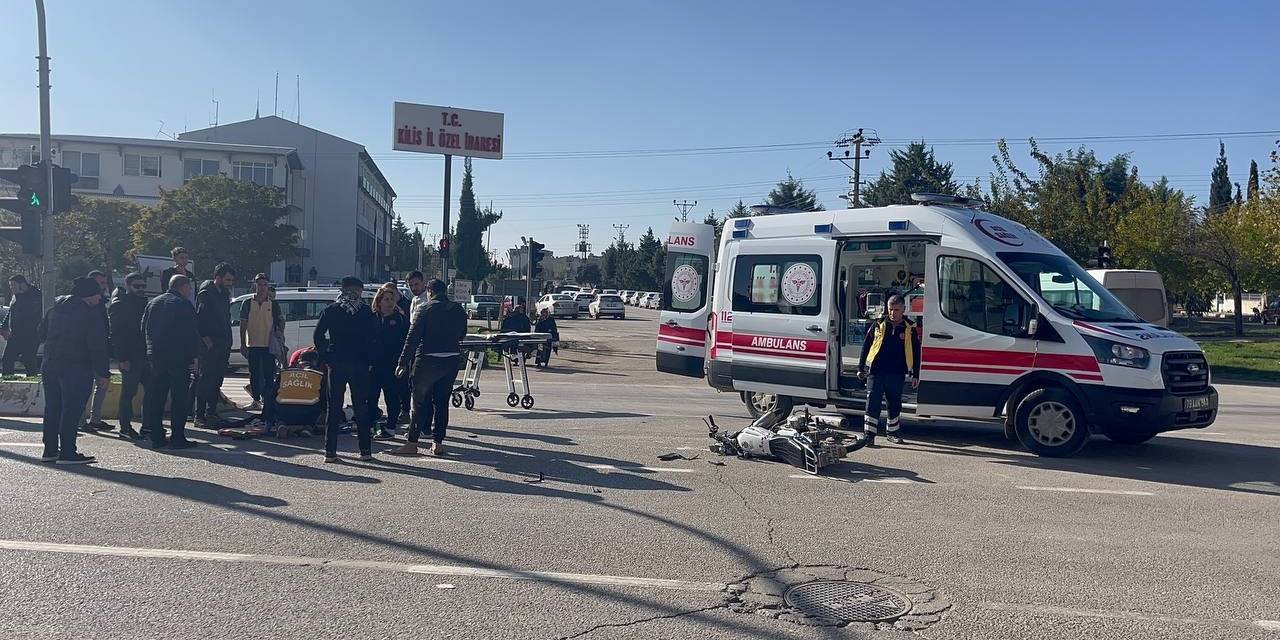 Kilis’te 2 Motosiklet Çarpıştı:1 Yaralı