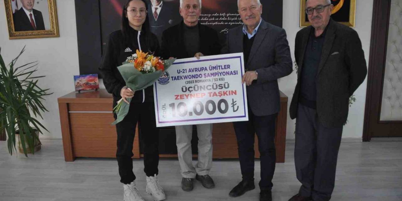 Başkan Yılmaz, U-21 Ümitler Avrupa Şampiyonasında 3’üncü Olan Tekvandocu Zeynep Taşkın’ı Tebrik Etti