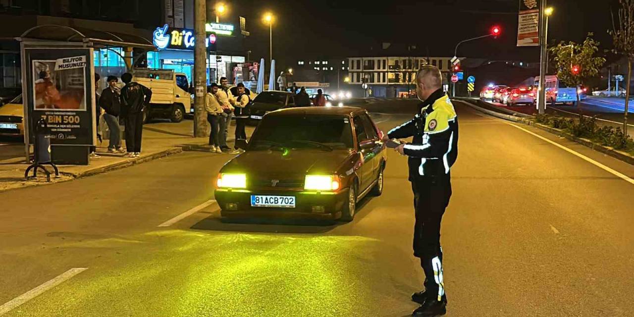 Düzce’de Araçlara Işık Donanımı Denetimi