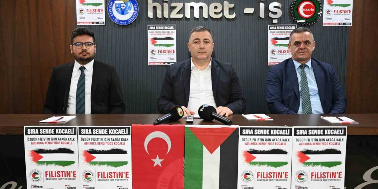 Hak-iş’ten Kocaeli’de Filistin’e Destek Mitingi