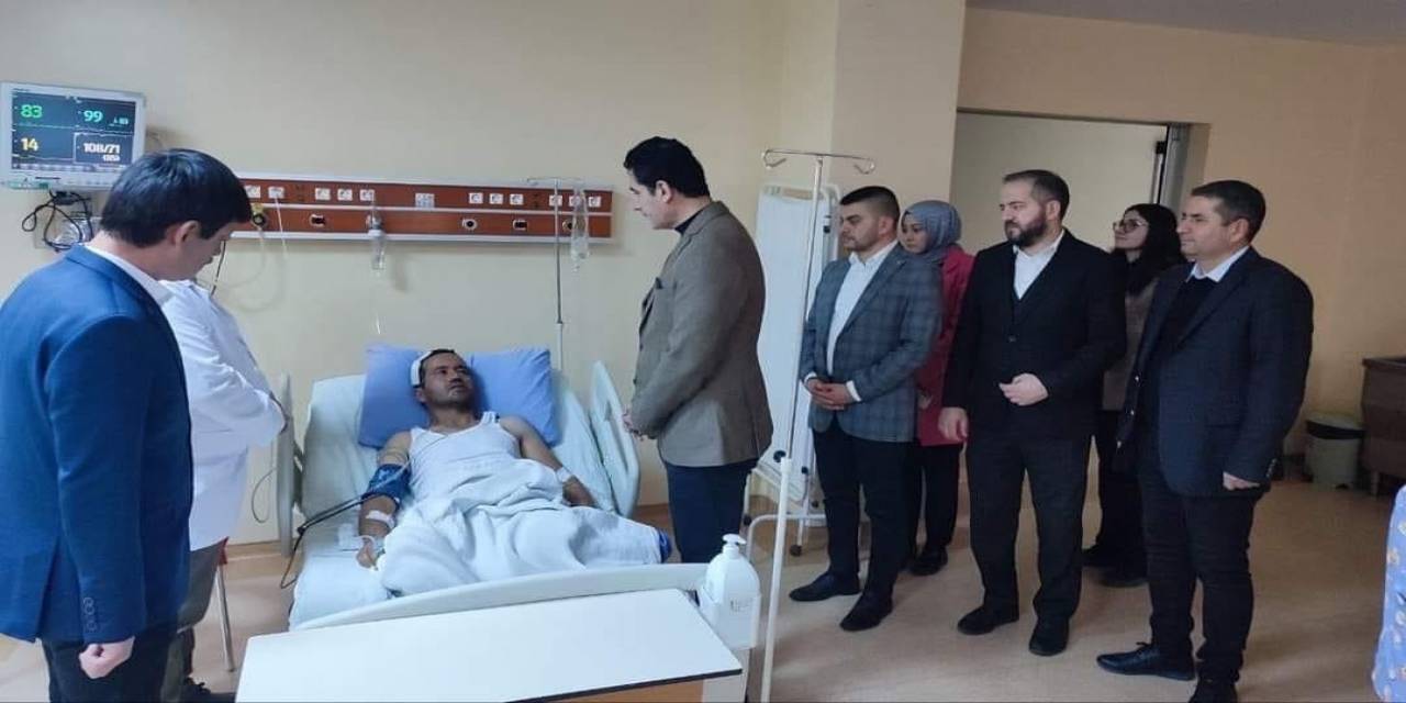 Başkan Güngör, Maden Kazasında Yaralı Olarak Kurtulan İşçiyi Yalnız Bırakmadı