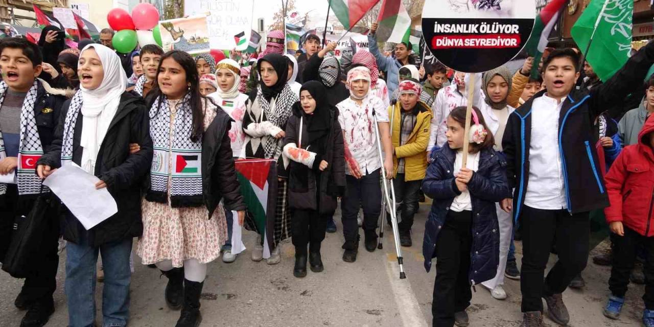 Vanlı Çocuklar Filistin İçin Yürüdü