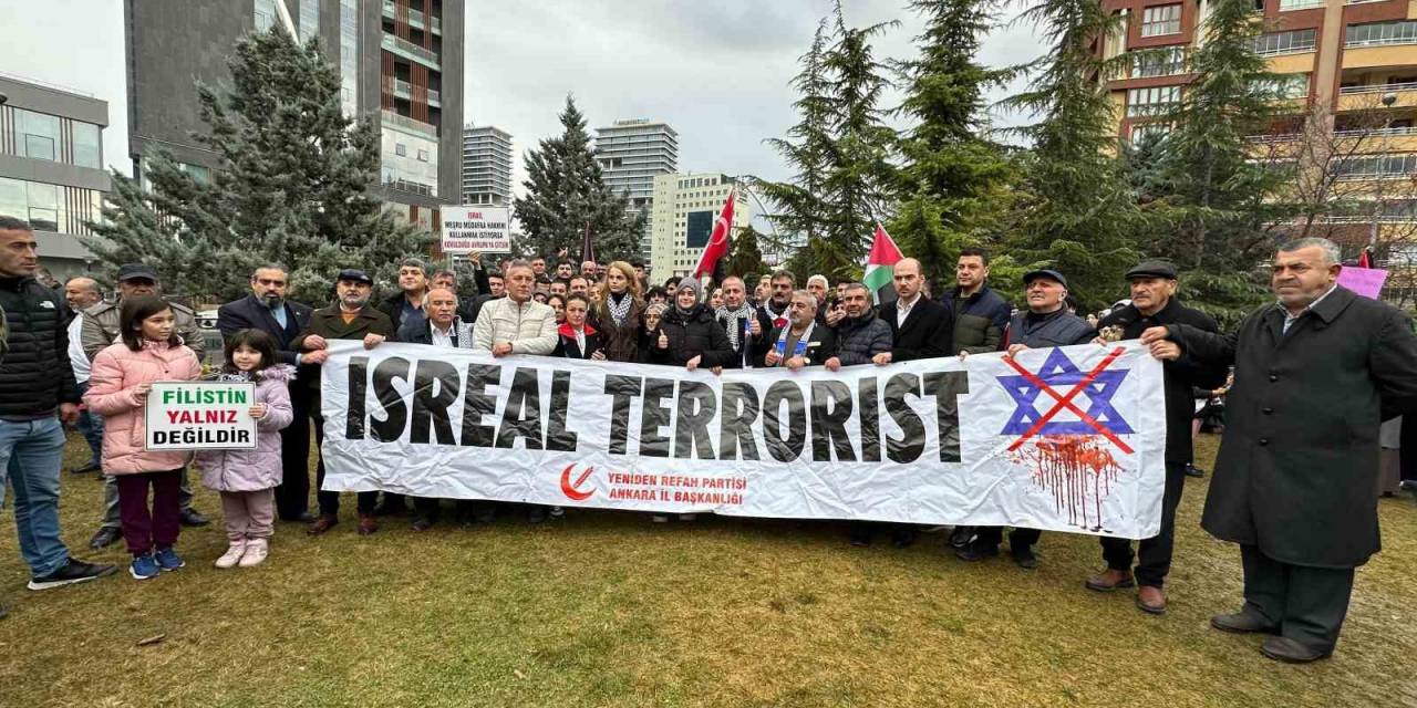 Yeniden Refah Partisi İsrail’in Gazze’deki Saldırılarını Protesto Etti