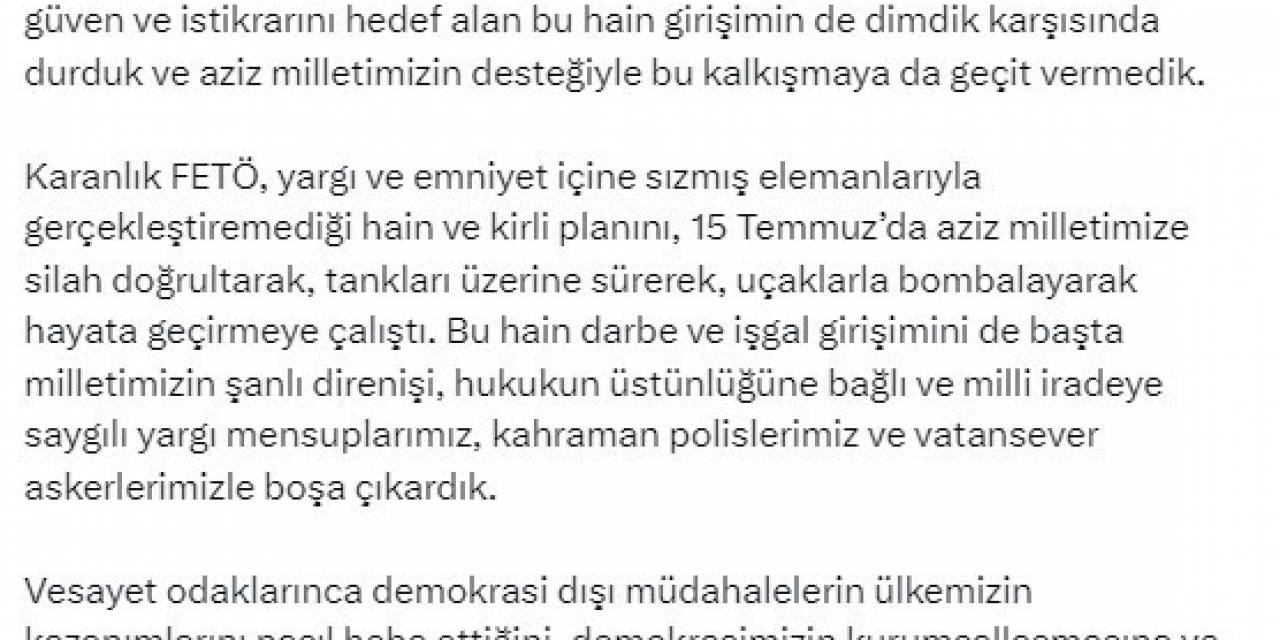 Bakan Tunç: "(17-25 Aralık Süreci) Fetö Mensuplarının Hukuka Aykırı Ve Sahte Delillerle Hükümeti Ve Milli İradeyi Hedef Aldığı Hain Bir Darbe Girişimidir"