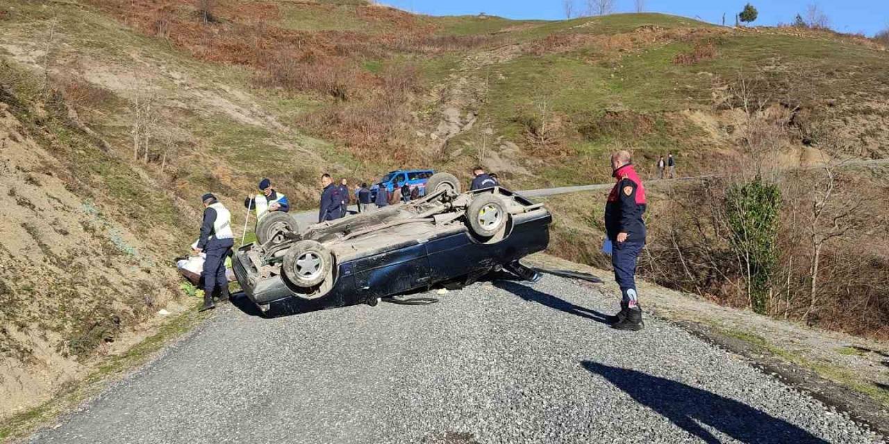 Otomobil Takla Attı: 1 Ölü, 2 Yaralı