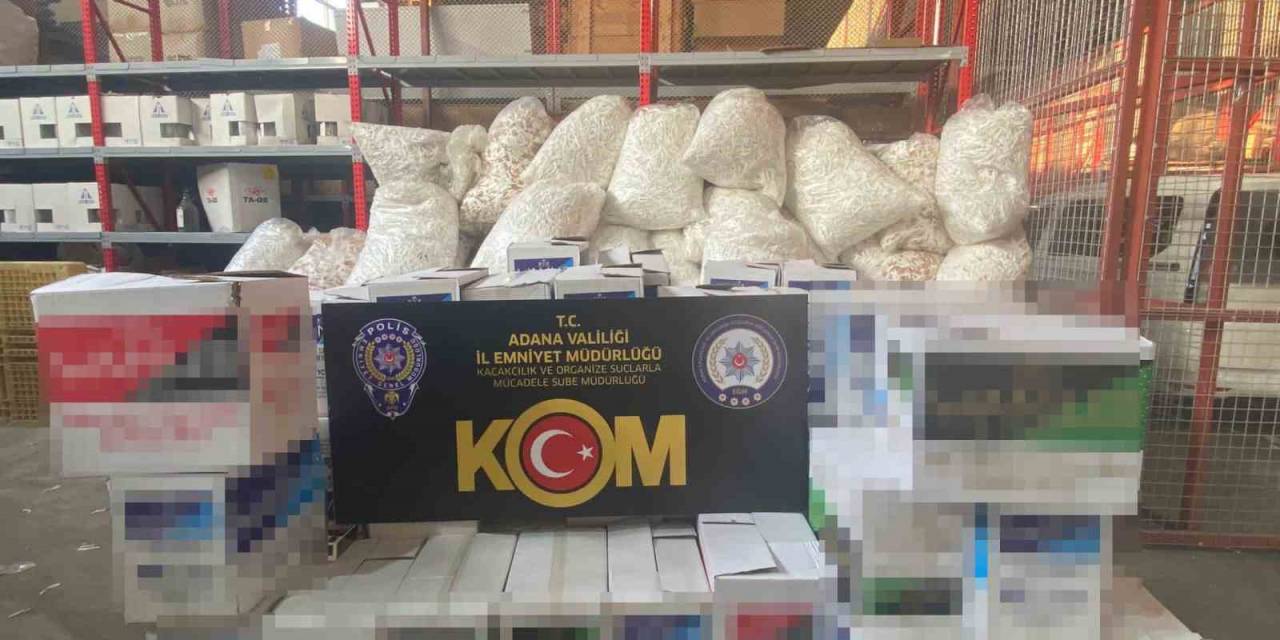 Adana’da 5 Milyon 916 Bin Tl Değerinde Gümrük Kaçağı Makaron Ele Geçirildi