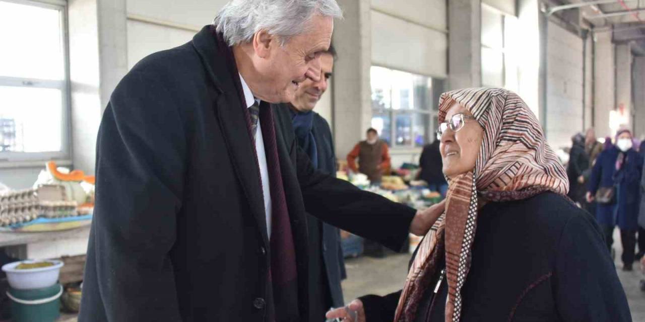 Başkan Bakkalcıoğlu’ndan Kapalı Pazar Ziyareti