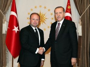 Cumhurbaşkanı Erdoğan, Malta Başbakanı Muscat’ı Kabul Etti