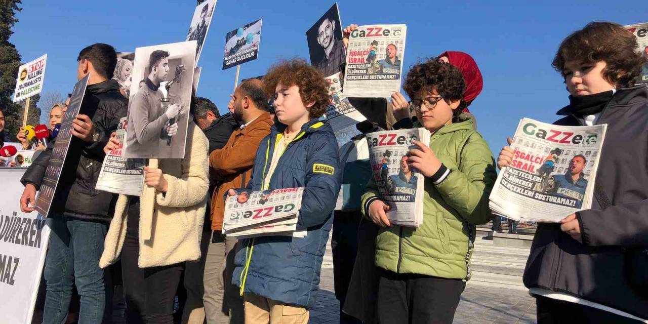 İstanbul’da Dağıtılan "Gazzete" İsrail’in Yaptığı Katliamda Öldürülen Gazetecilerin Sesi Oldu
