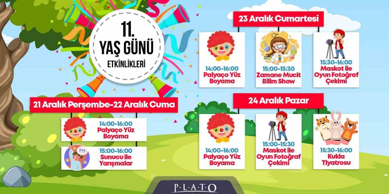 Plato Avm 11. Yaş Günü Etkinlikleri