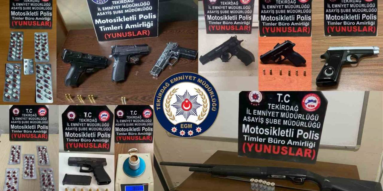 Tekirdağ’da Silah Ve Uyuşturucu Ele Geçirildi: 20 Gözaltı