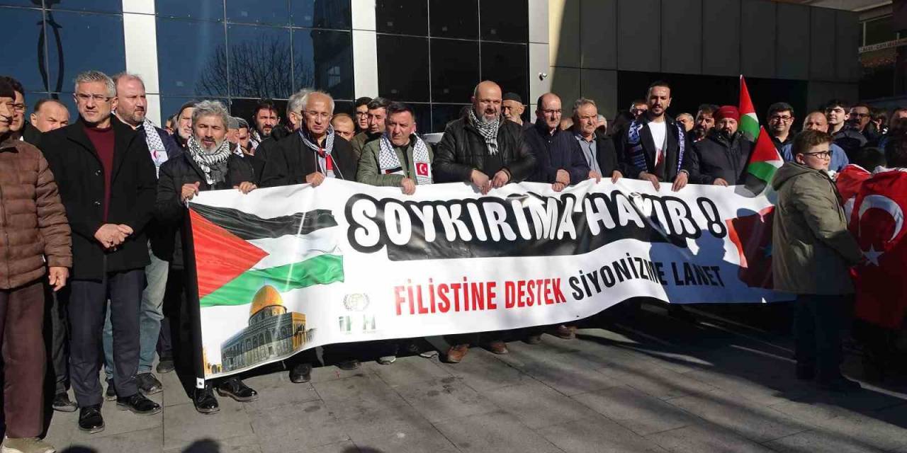 Kütahya’nın Tavşanlı İlçesinde Filistin’e Destek Yürüyüşü