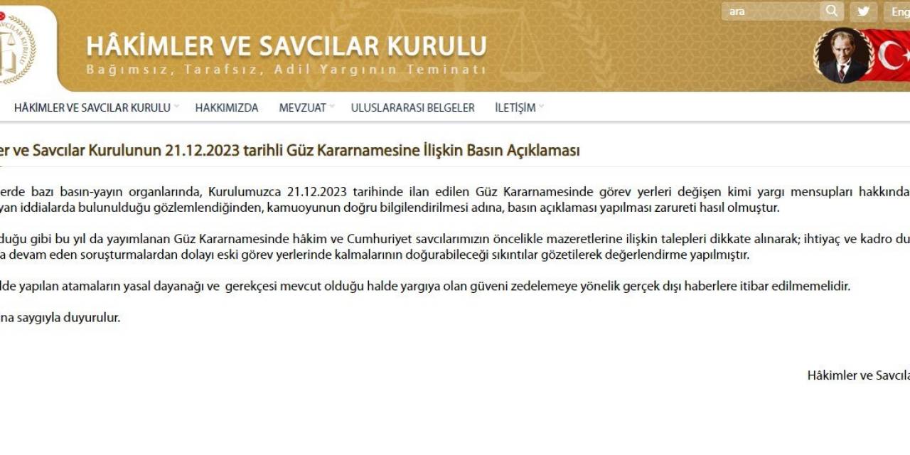 Hsk’dan Güz Kararnamesi Hakkında Açıklama