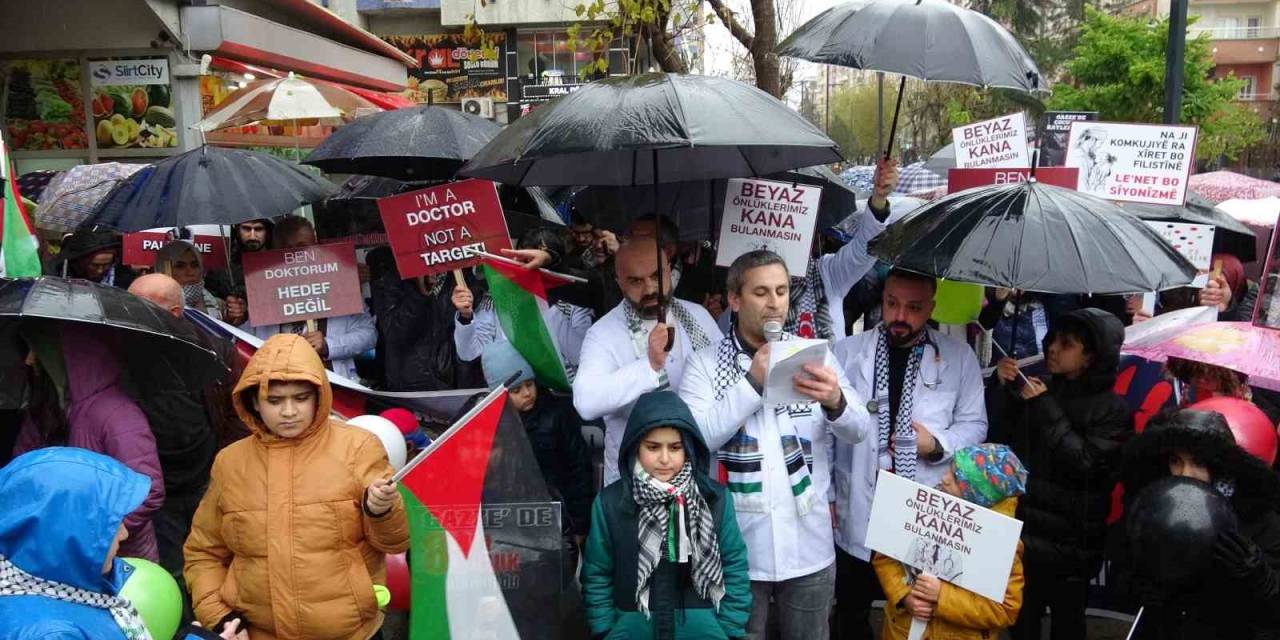 Siirt’te Sağlık Çalışanlarından Filistin İçin ’sessiz Yürüyüş’