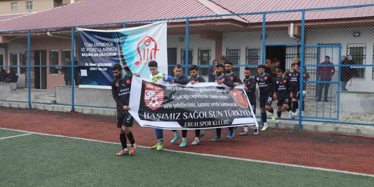 Eruhspor, Şehitler İçin Sahaya Siyah Forma İle Çıktı
