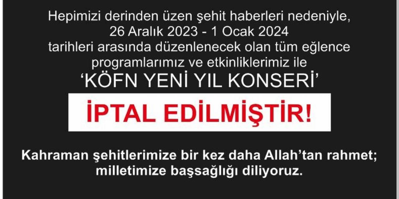 Marmaris’te Konserler İptal Edildi