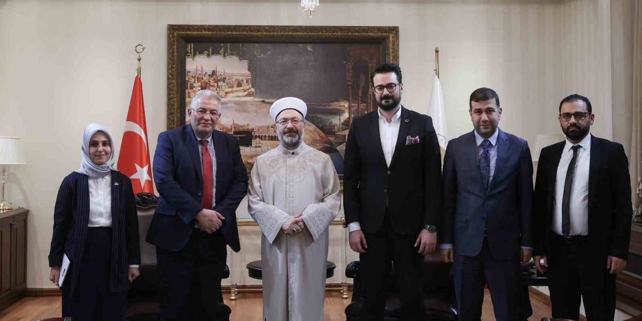 Diyanet İşleri Başkanı Erbaş, Kudüs Üniversitesi Rektörü Kishek’i Kabul Etti