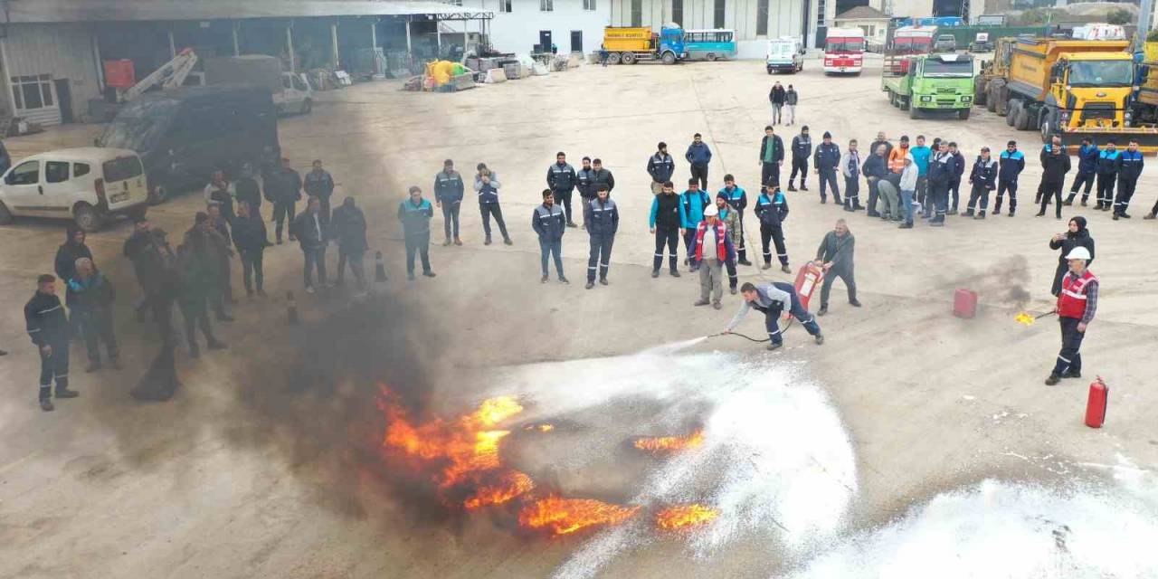 Başiskele Belediyesi Personeline Yangın Tatbikatı