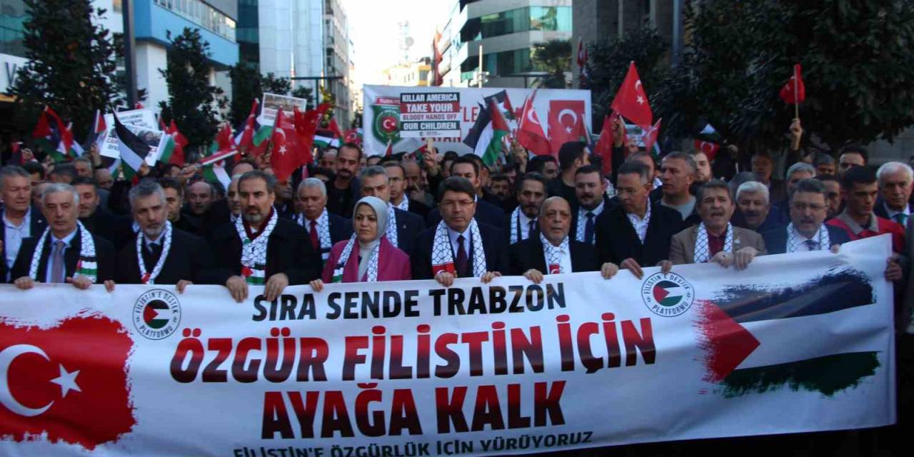 Hak-iş Filistin’e Destek İçin Trabzon’da Miting Düzenledi
