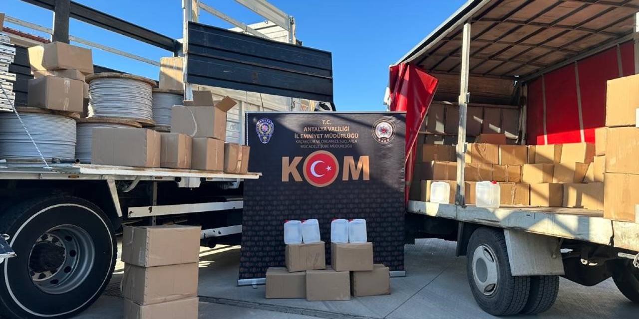 Antalya’da Yılbaşı Öncesi Sahte İçki Operasyonu: 145 Bin 650 Litre Sahte Alkol Ele Geçirildi