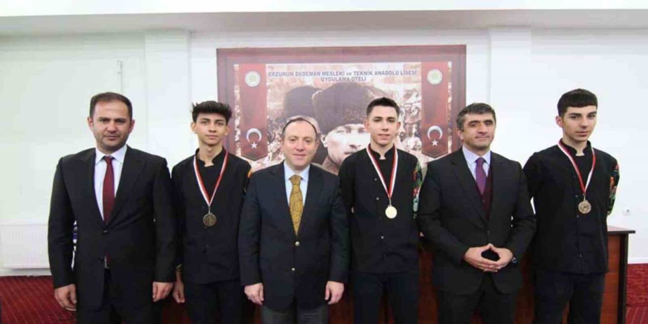 Erzurumlu Öğrenciler Aşçılıkta 3 Madalya İle Döndü
