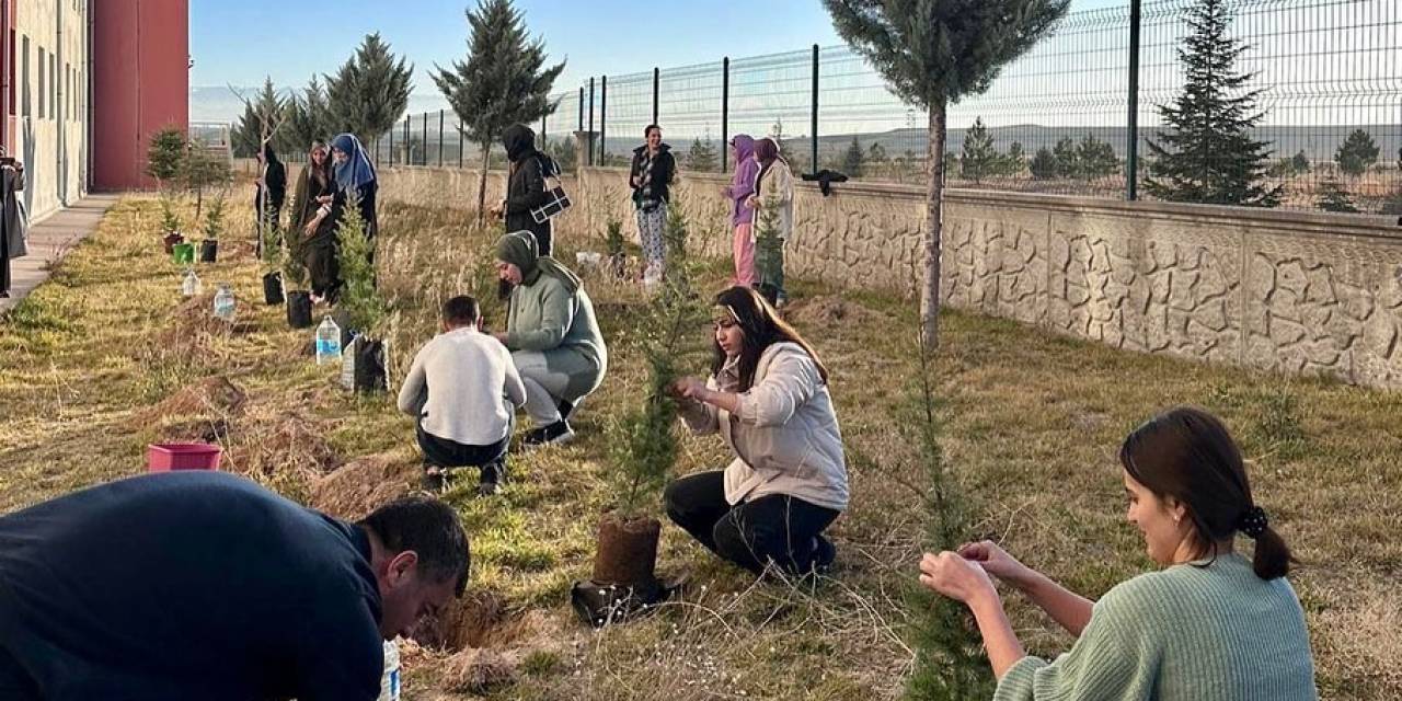 Öğrenciler Şehitler Anısına Fidan Dikti