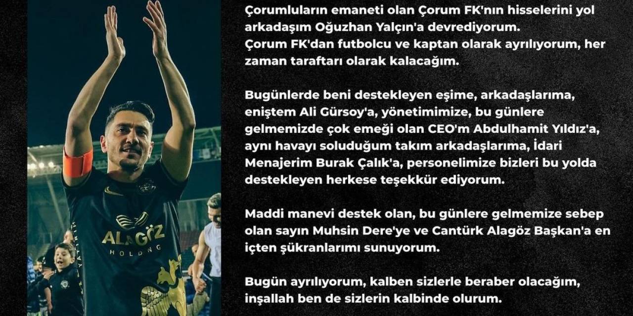 Çorum Fk Sahibi Ve Oyuncusu Murat Yıldırım, Futbolu Bırakarak Hisselerini Devretti