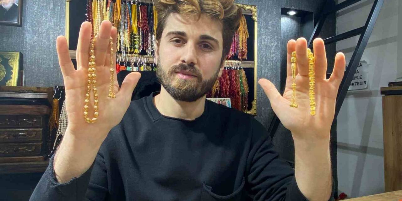 Elazığ’da El Yapımı Yatırımlık 14 Ayar Altın Tespihlere Yoğun İlgi: 70 Bin Liraya Kadar Alıcısı Var