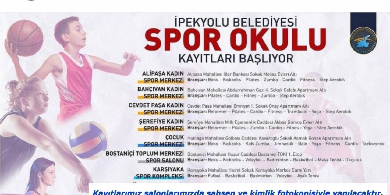 İpekyolu Belediyesinin Yeni Dönem Spor Okulu Kayıtları Başlıyor