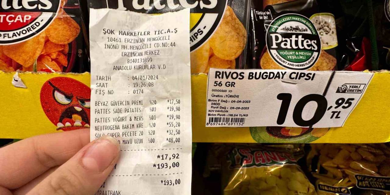 Şok Marketin Rafında Cips 10,95, Kasada 19,90 Tl