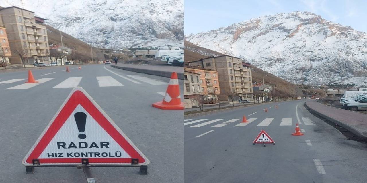 Hakkari’de Radarla Hız Denetimi Uygulaması