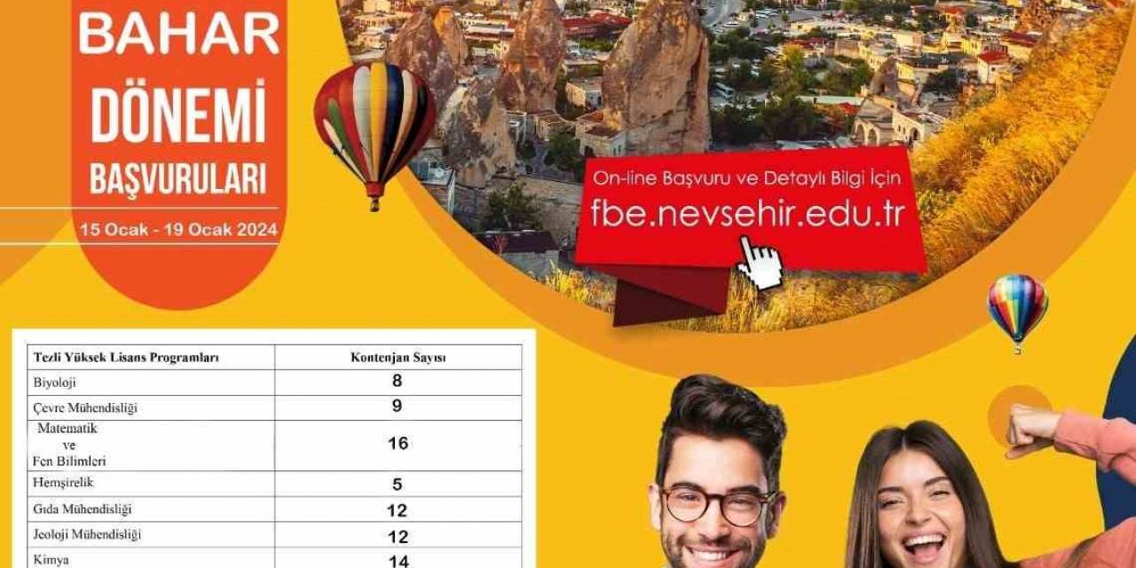 Nevü Fen Bilimleri Enstitüsü 193 Doktora Ve Yüksek Lisans Öğrencisi Alacak