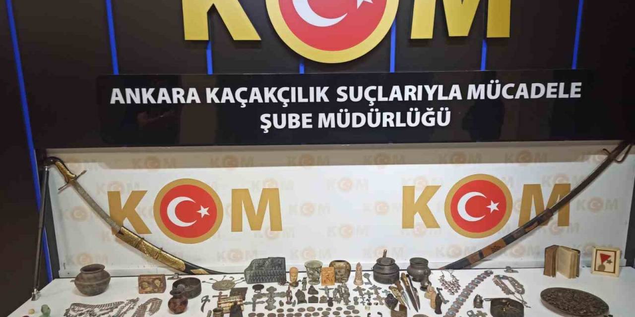 Ankara’da 3 Bin 759 Adet Tarihi Obje Ve 63 Sikke Ele Geçirildi