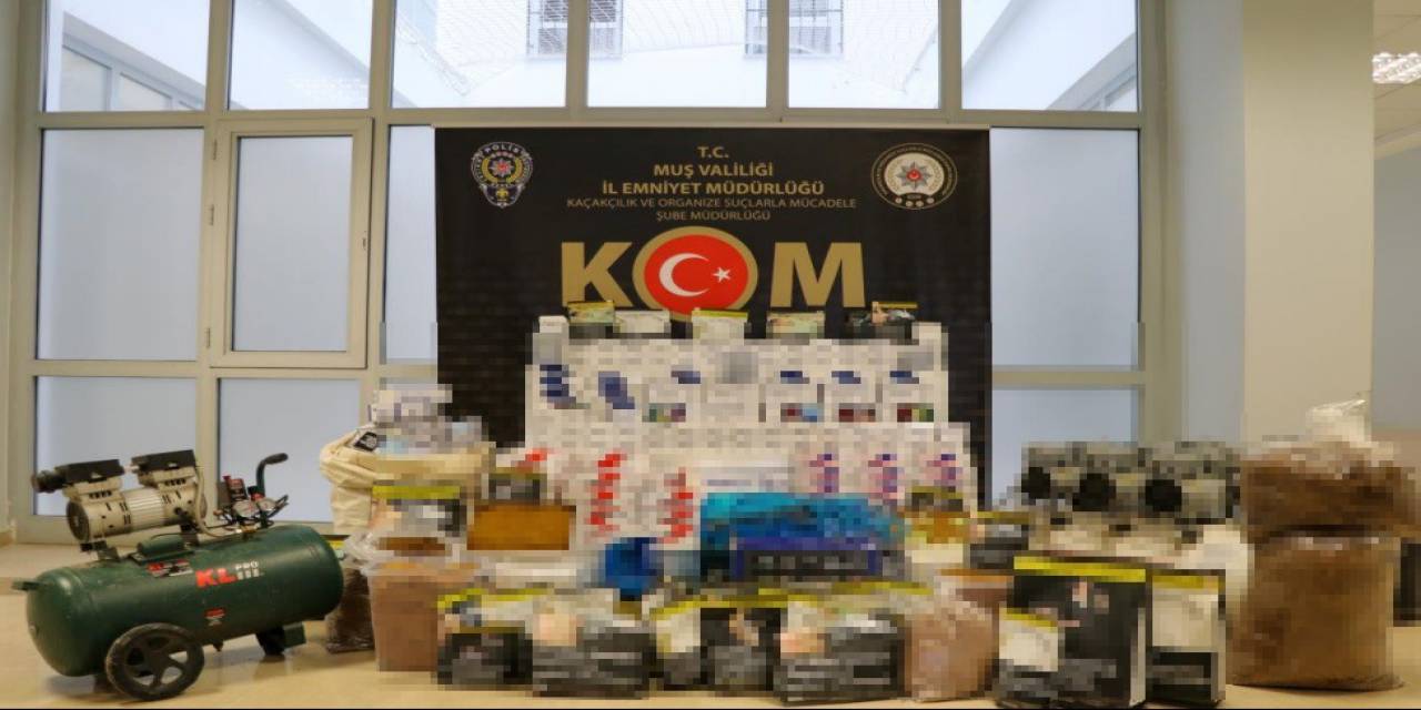 Muş’ta Bandrolsüz Sigara Ve Tütün Ürünleri Ele Geçirildi