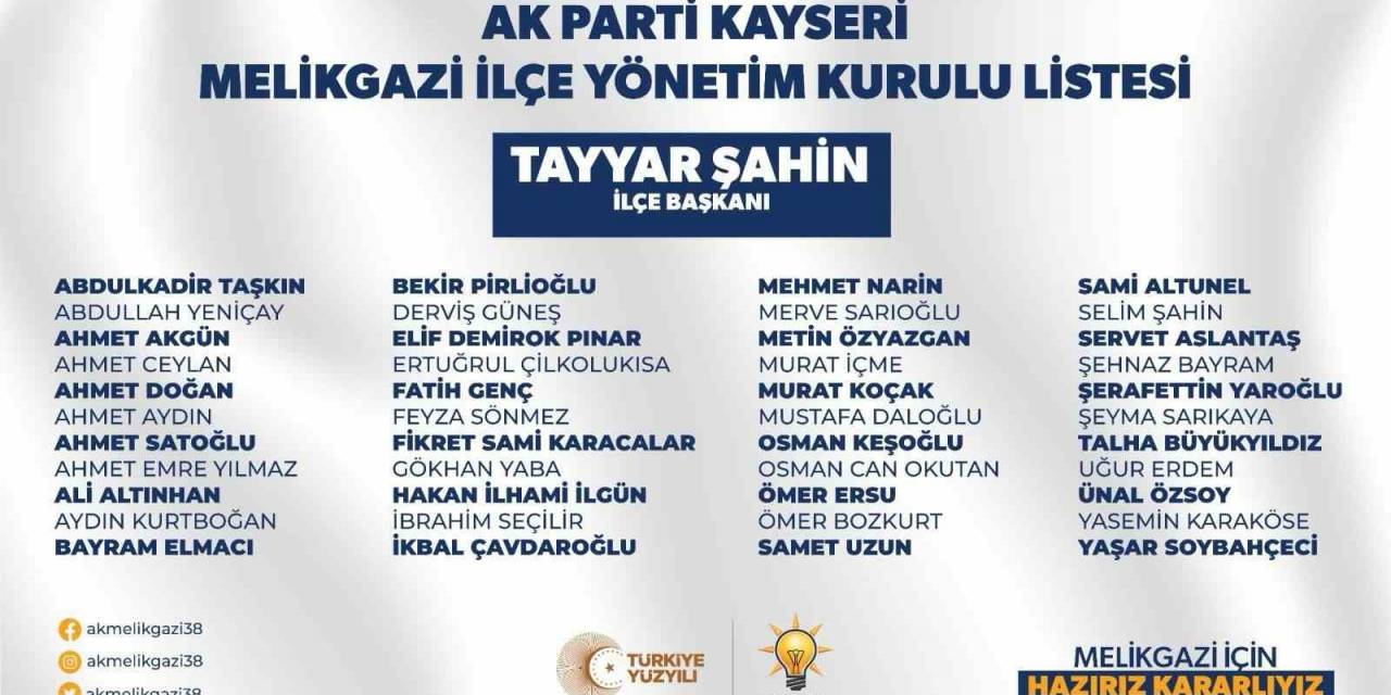 Ak Parti Melikgazi’de Yönetim Belirlendi