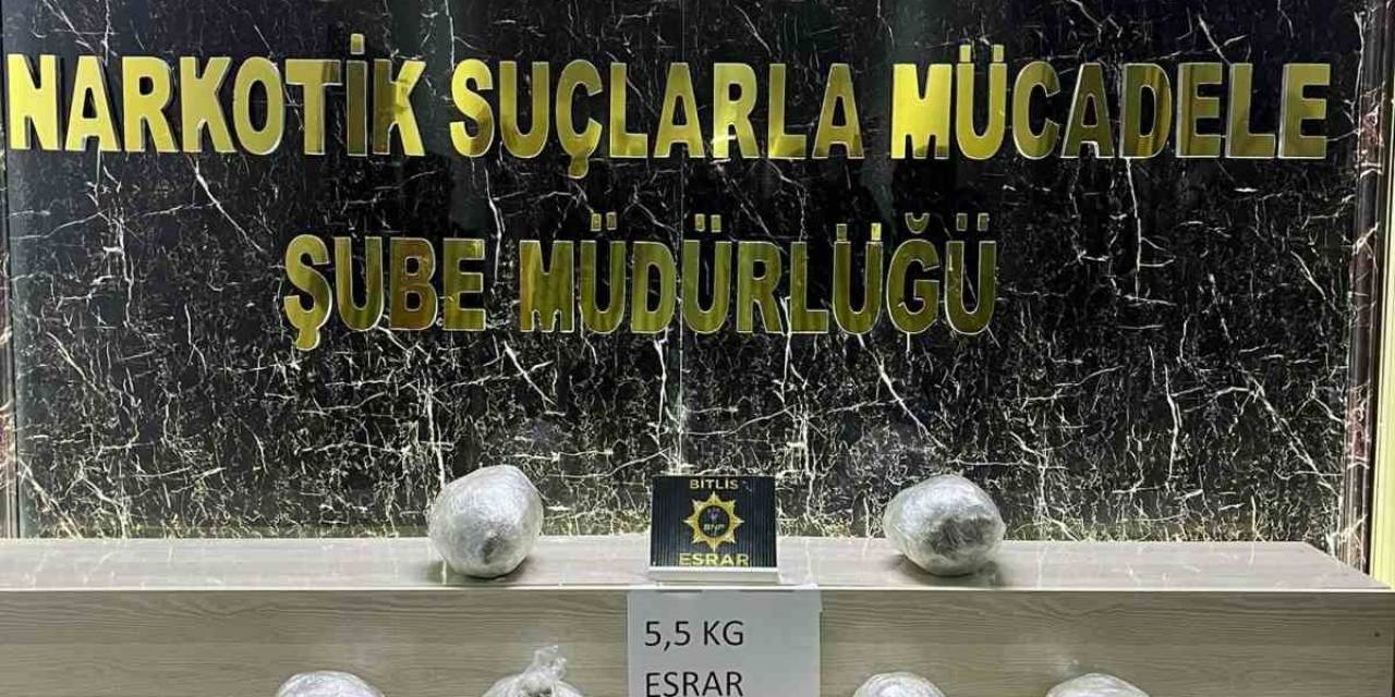 Bitlis’te 5,5 Kilo Esrar Ele Geçirildi