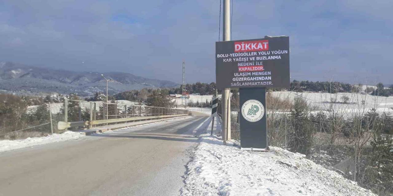 Yedigöller Milli Parkı Yolu Ulaşıma Kapatıldı