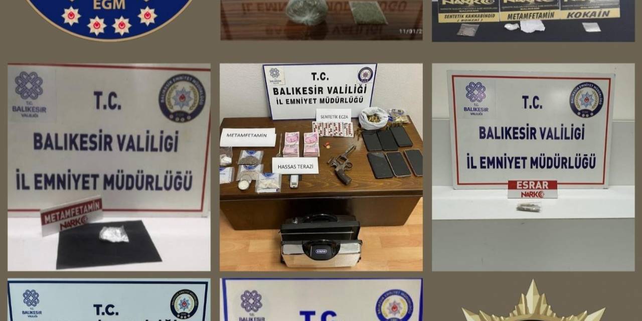 Balıkesir’de 7 Zehir Taciri Tutuklandı