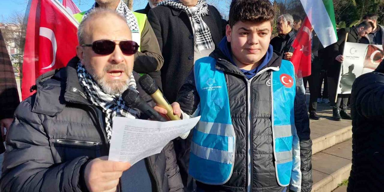 Zonguldak’ta Teröre Tepki, Gazze’ye Destek Yürüyüşü Düzenlendi