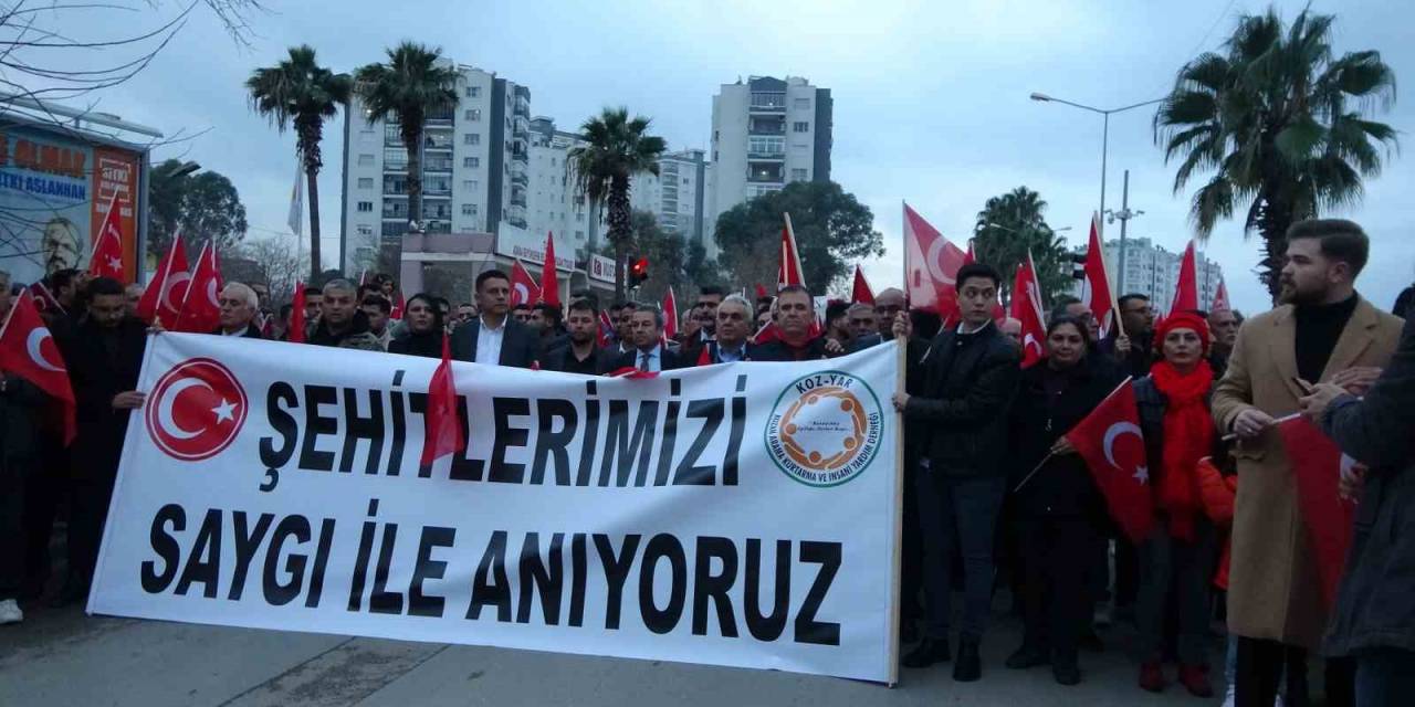 Binlerce Kozanlı Şehitler İçin Sokaklara Döküldü