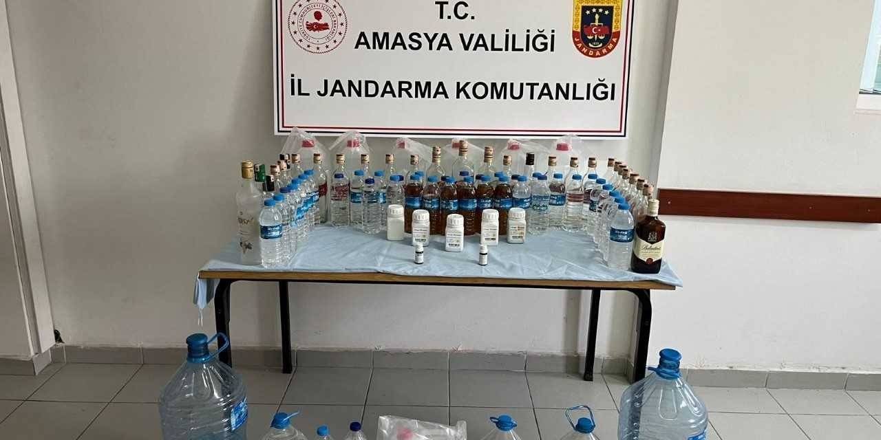 Amasya’da Jandarmadan Yasa Dışı Alkol Üreten Şahıslara Operasyon