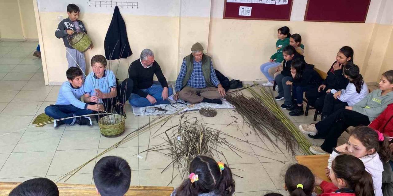 Köyceğiz Ortaokulu Sepet Örme Sanatını Öğrendi