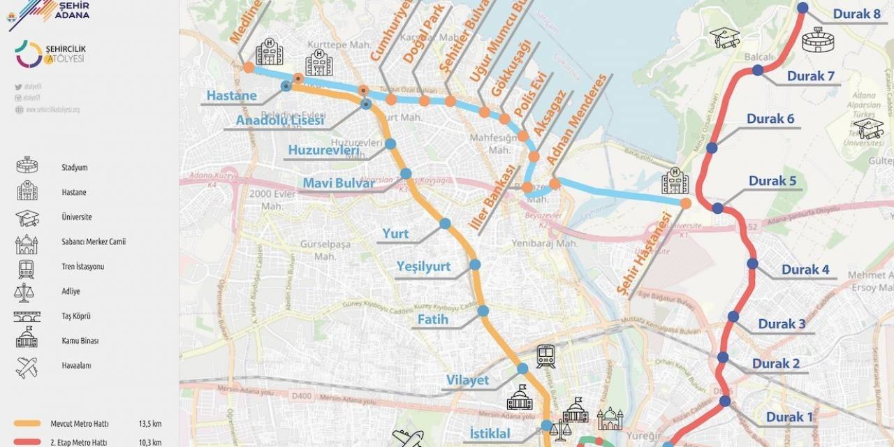 Adana 2. Etap Hafif Raylı Sistem Projesi 2024 Yatırım Programı’na Alındı