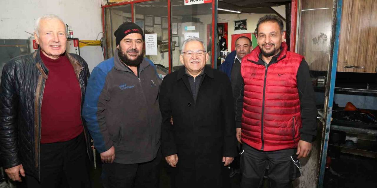 Esnaf Dostu Başkan Büyükkılıç, Sanayi Esnafını Ziyaret Etti