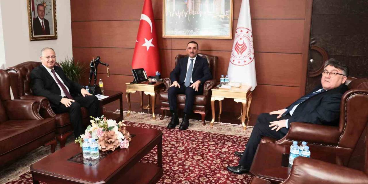 Zbeü Rektörü Özölçer Ve Koü Rektörü Cantürk’ten Vali Hacıbektaşoğlu’na Ziyaret