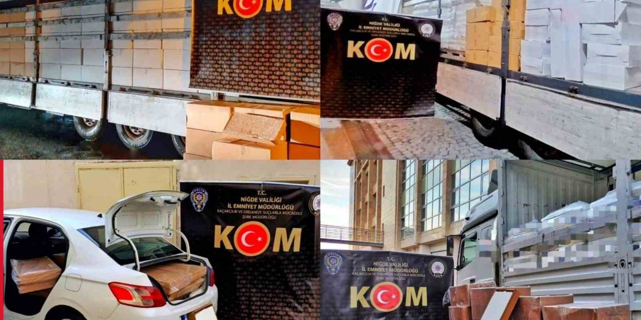 Niğde ‘De Kaçakçılara Operasyon: 6 Milyon 265 Bin Kaçak Makaron Ele Geçirildi