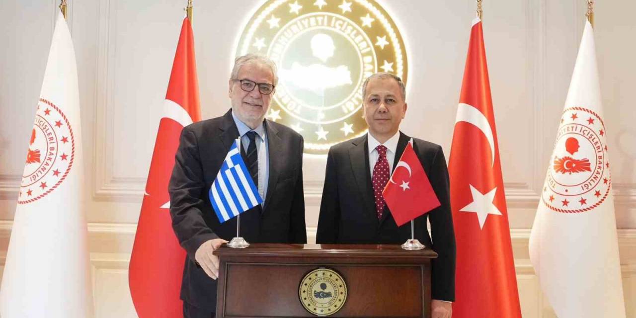 Bakan Yerlikaya, Yunanistan Denizcilik Ve Ada Politikaları Bakanı Stylianides İle Bir Araya Geldi